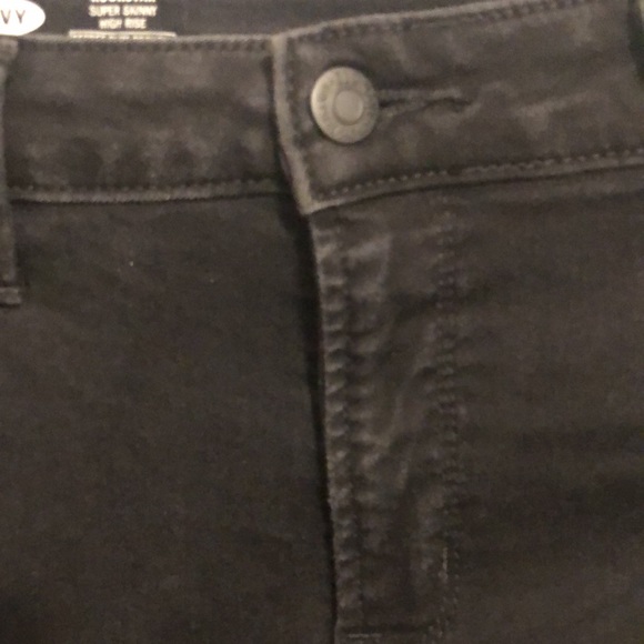 Old Navy Black Distressed Rockstar Super Skinny High Rise - Picture 5 of 7